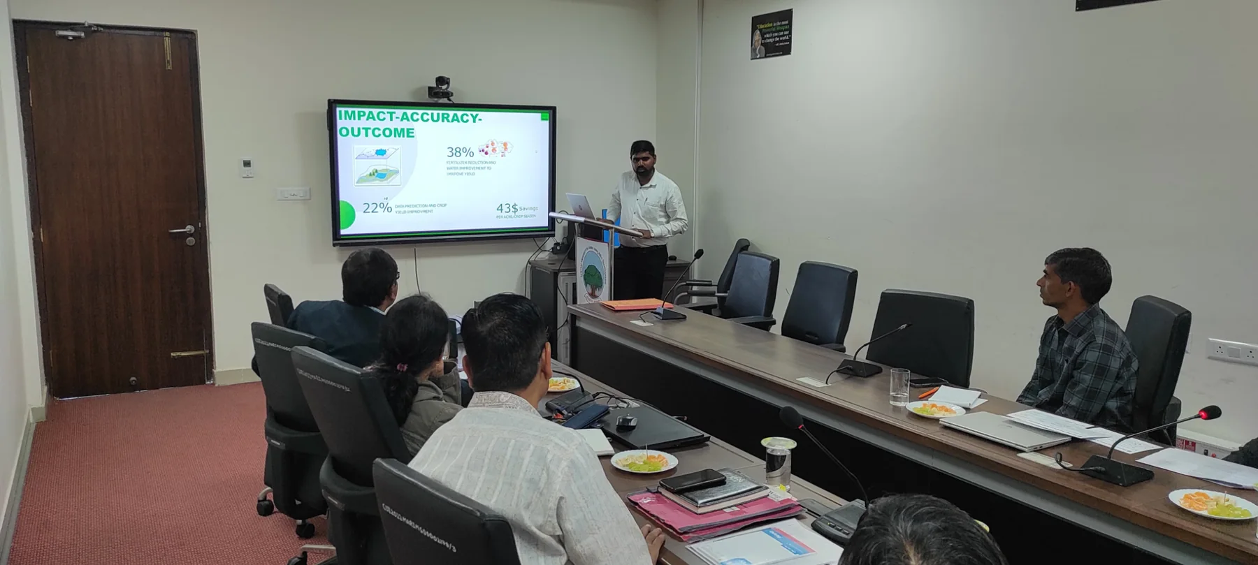 Founders presenting outcomes and progress